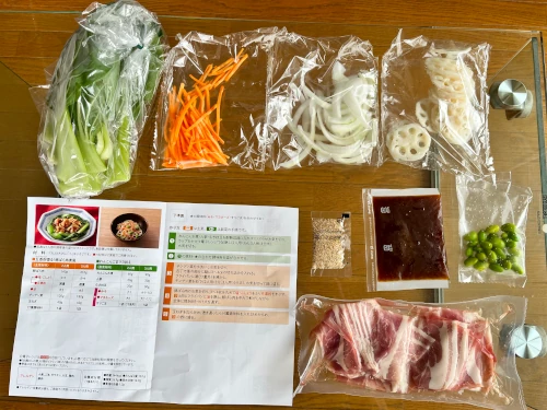 パッケージに入ってる食材内容